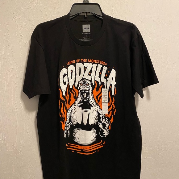 Godzilla Graphic Tee in Black and Orange - Picture 1 of 2
